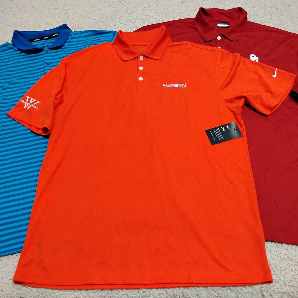 Nike Shirt Lot Of 3 Mens XL Golf Performance Polo Gym DriFit Stretch Designer